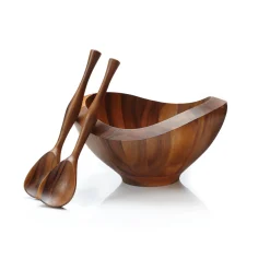 Bella Salad Bowl W/ Servers*Nambé Clearance