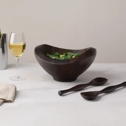 Bella Salad Bowl W/ Servers - Espresso*Nambé Online