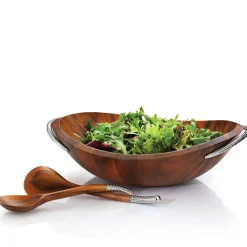 Braid Salad Bowl W/ Servers*Nambé Hot