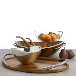 Braid Salad Bowl W/ Servers*Nambé Hot