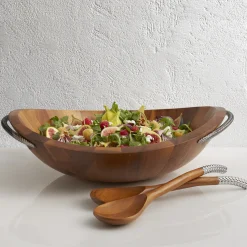 Braid Salad Bowl W/ Servers*Nambé Hot