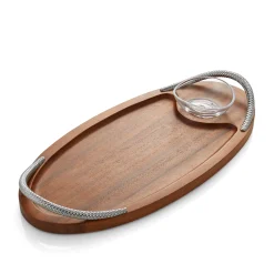 Braid Serving Board W/Dipping Dish - 18In.*Nambé Online