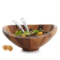 Butterfly Salad Bowl W/ Servers*Nambé New