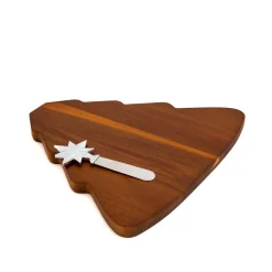 Christmas Tree Cheeseboard W/Spreader*Nambé Hot