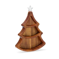 Christmas Tree Serving Dish W/Spoon*Nambé Clearance