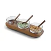 Cooper Triple Condiment Server W/ Spoons*Nambé Best