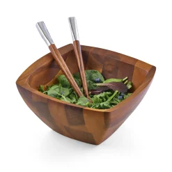Cube Salad Bowl W/ Servers*Nambé Discount