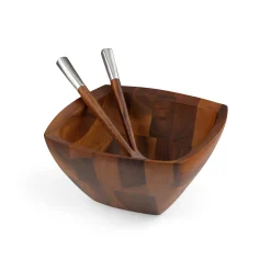 Cube Salad Bowl W/ Servers*Nambé Discount