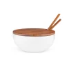 Duets Salad Bowl W/ Lid & Servers*Nambé Discount