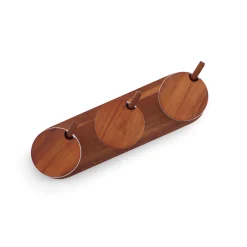 Duets Triple Condiment Server W/ Lids & Spoons*Nambé Discount