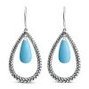 Marina Braid Silver Floating Pear Earrings*Nambé