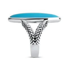 Marina Braid Silver Oval Ring*Nambé