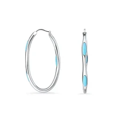 Marina Silver Flow Hoop Earrings*Nambé Outlet