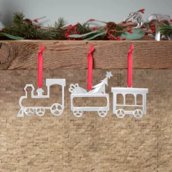 Mini Ornament Set - Train Engine, Toy Car, And Caboose (Set Of 3)*Nambé Online