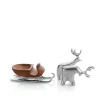 Miniature Sleigh W/ Reindeer Set*Nambé Hot