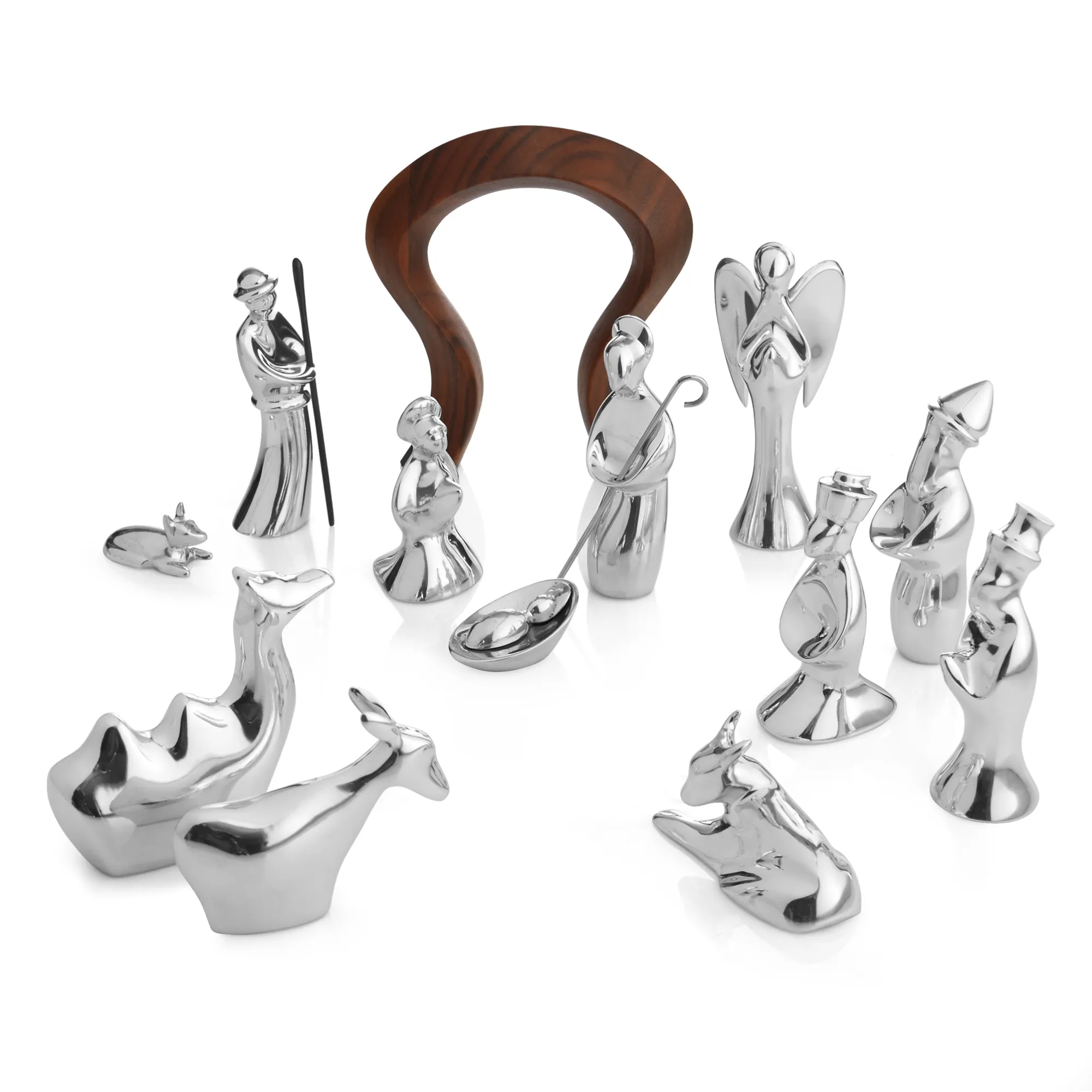 13-Piece Miniature Nativity Set With Storage Box*Nambé Outlet