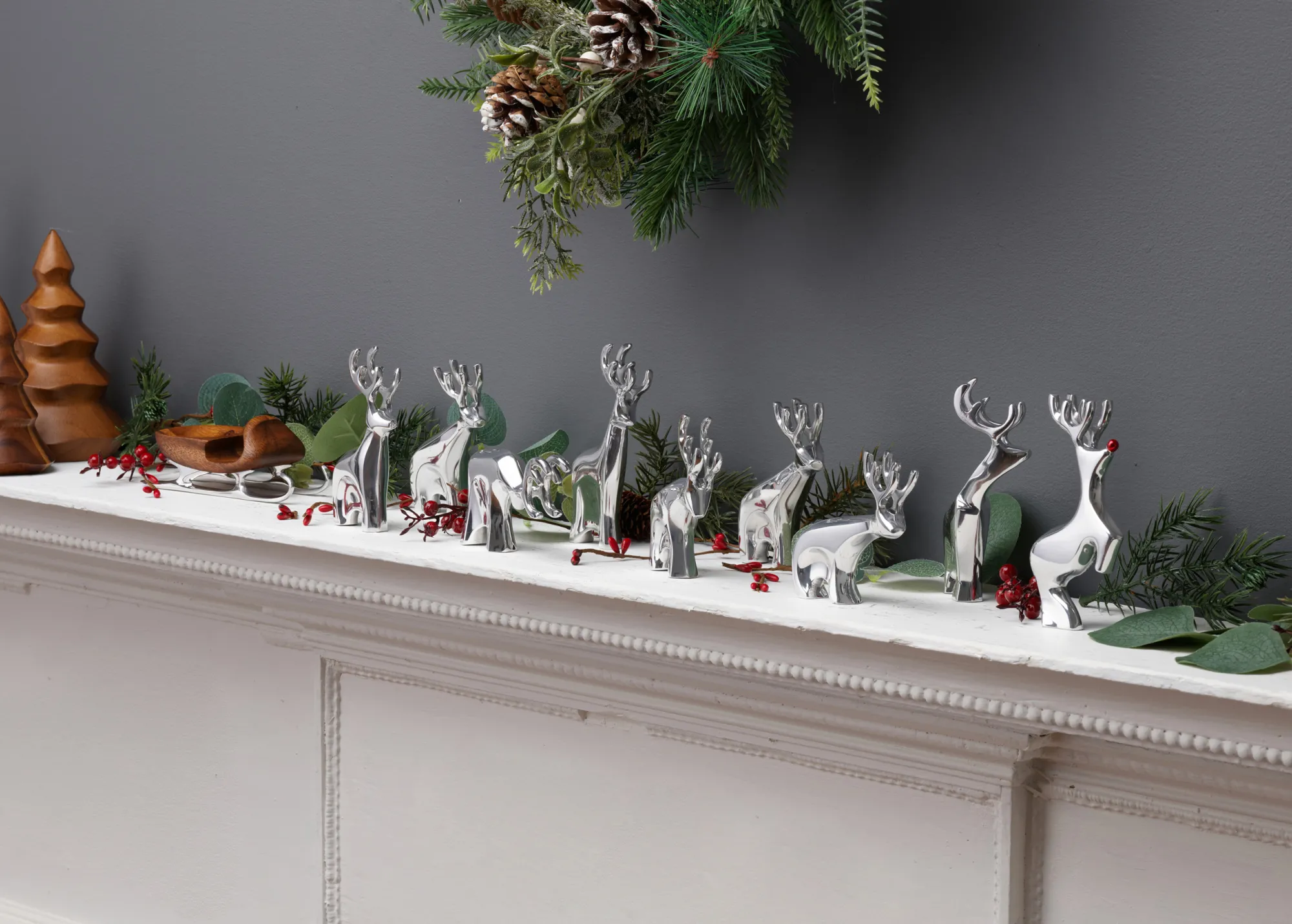 10-Piece Miniature Reindeer Set*Nambé Outlet