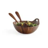 Portables Wood Salad Bowl W/Servers*Nambé Online