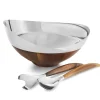 Pulse Salad Bowl W/ Servers*Nambé New