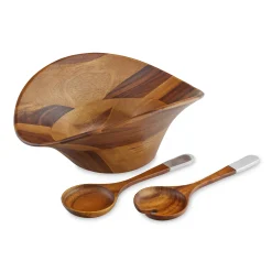 Ripple Salad Bowl W/ Servers*Nambé Best