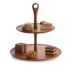 Skye Wood Tiered Dessert Stand*Nambé Outlet