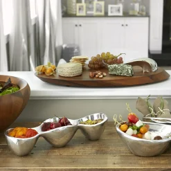 Swoop Cheese Board W/ Knife*Nambé New