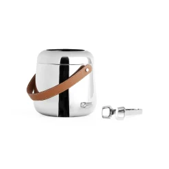 Tahoe Ice Bucket W/Tongs*Nambé New
