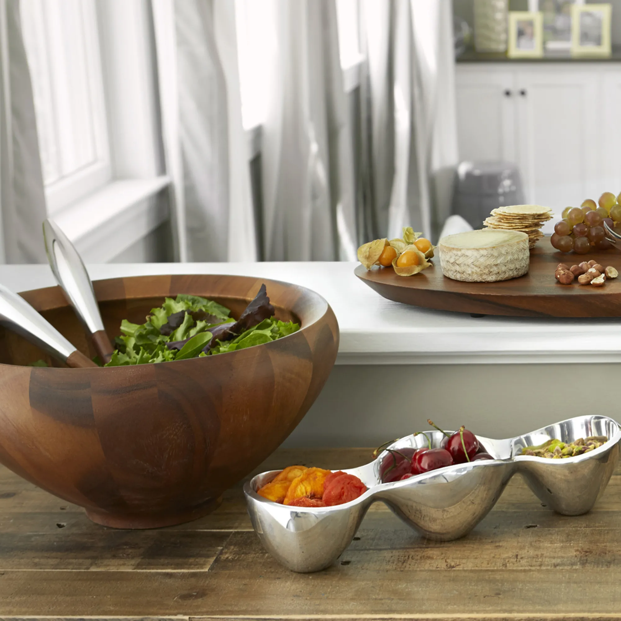 Yaro Salad Bowl W/ Servers*Nambé Sale