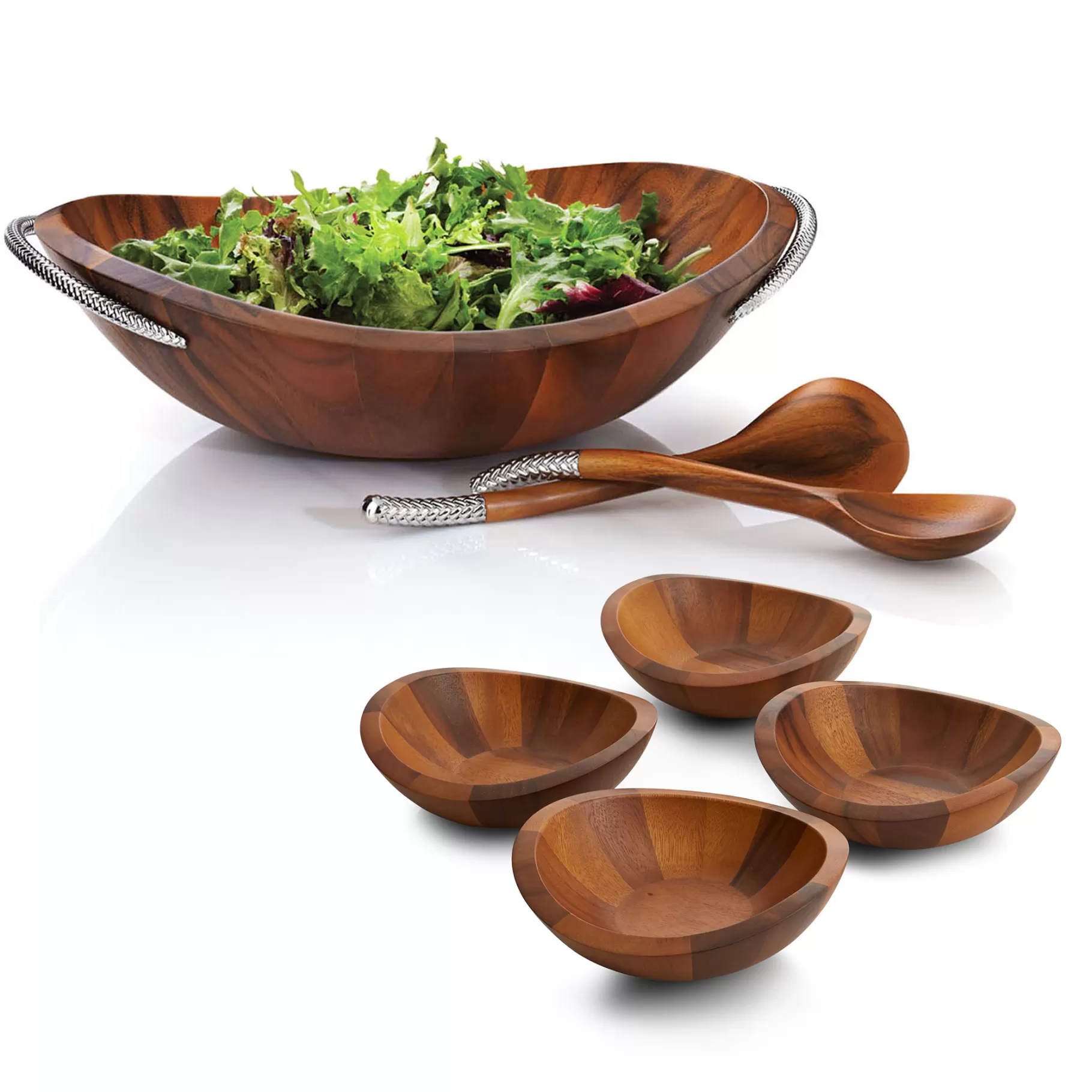 Hot Braid 7-Piece Salad Set Salad Bowls