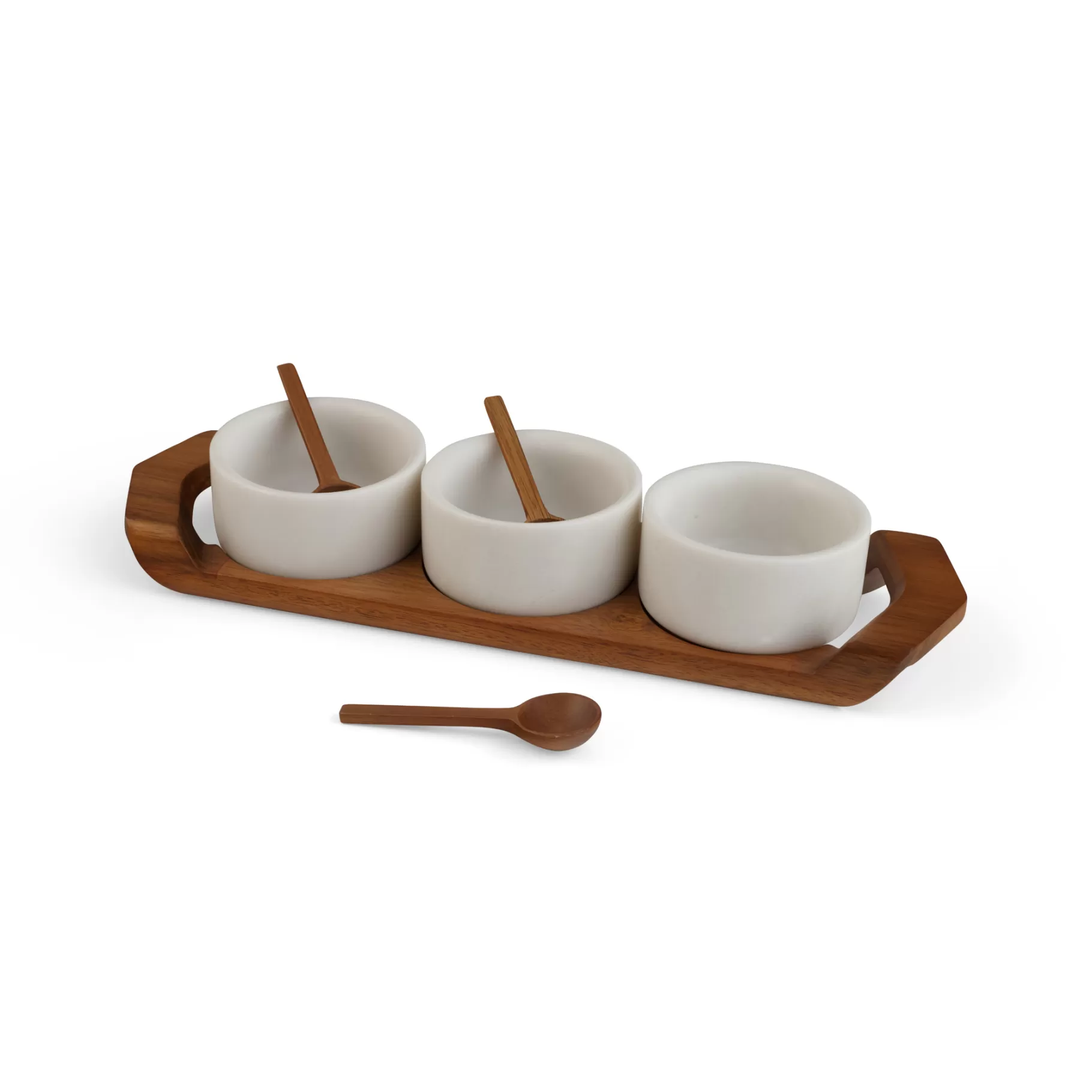 Hot Chevron Condiment Tray W/ Spoons Condiment And Nut