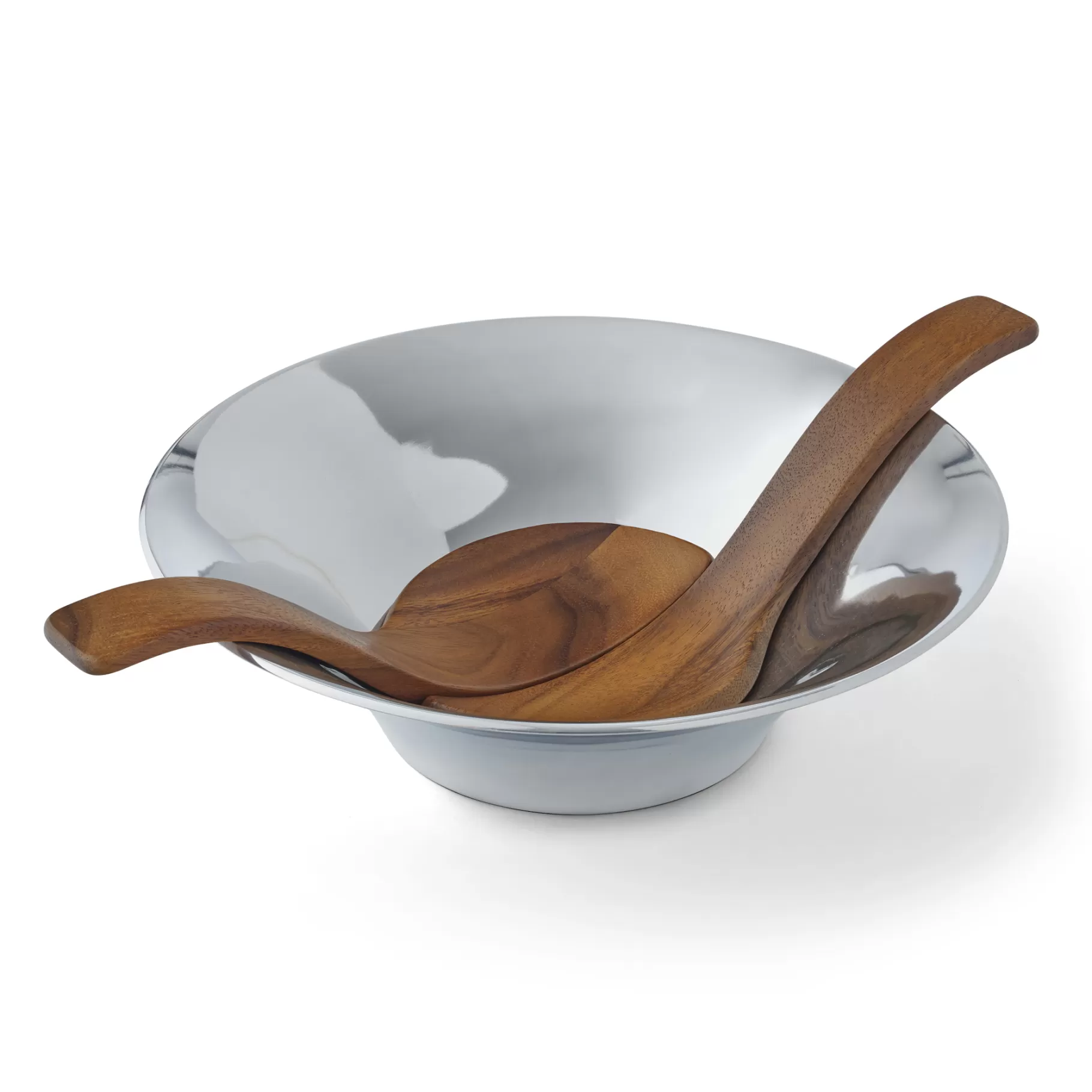 Cheap Chillable Salad Bowl W/ Servers Nambe Alloy Bowls