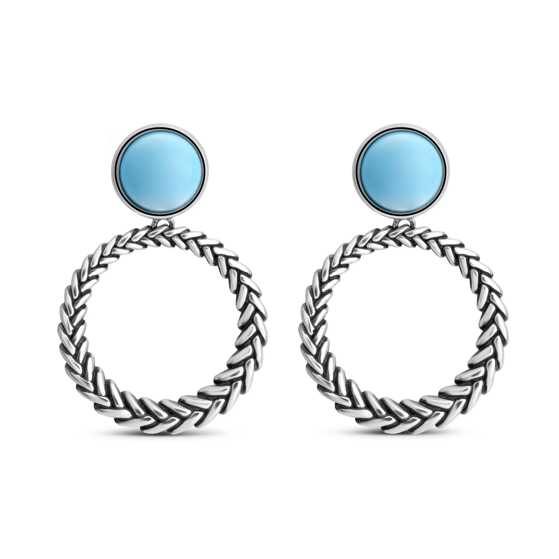 Store Marina Luxe Silver Loop Earrings Womens Earrings