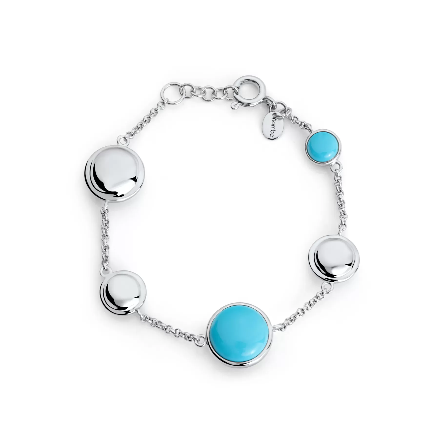 Store Marina Pebble Station Silver Bracelet Womens Bracelets