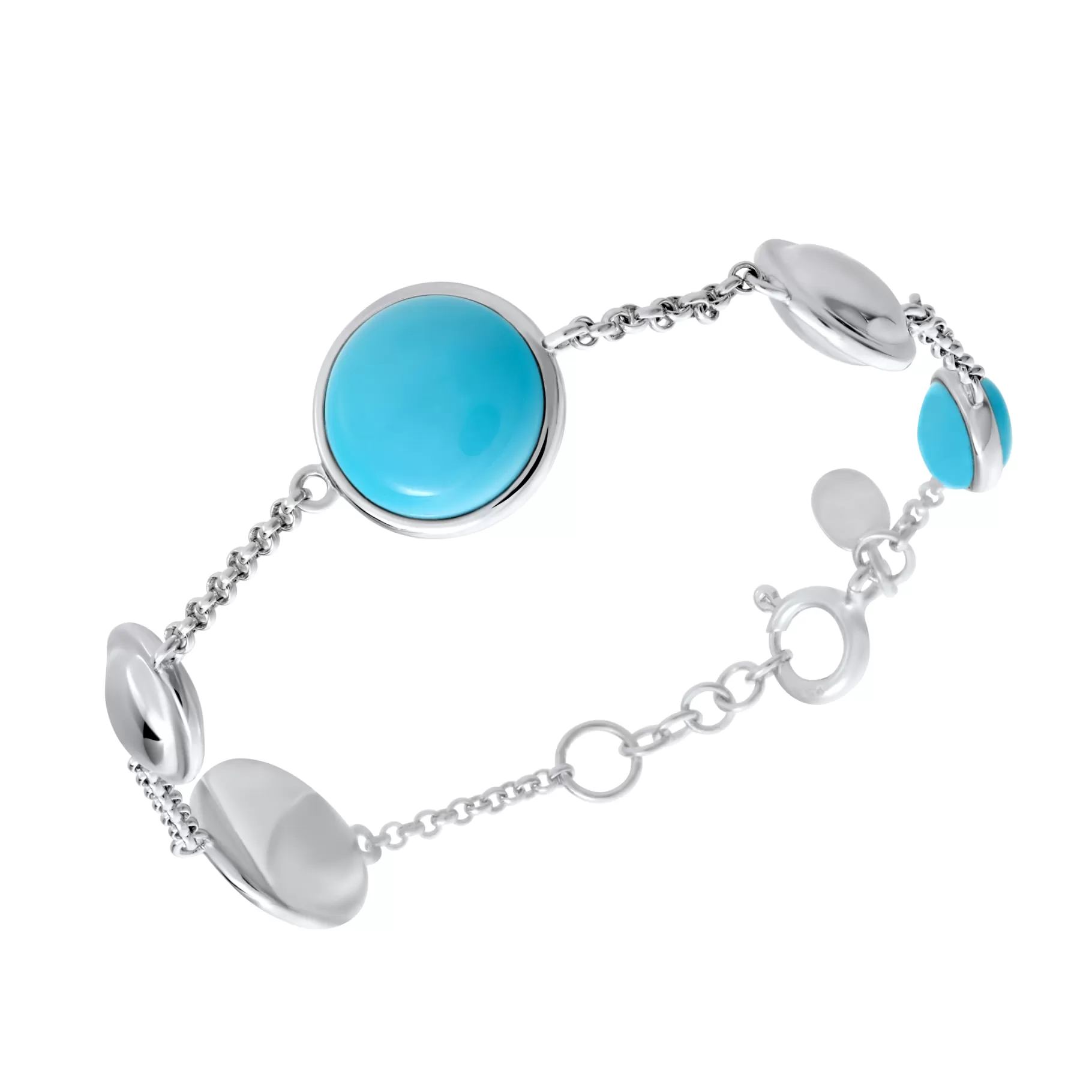 Store Marina Pebble Station Silver Bracelet Womens Bracelets