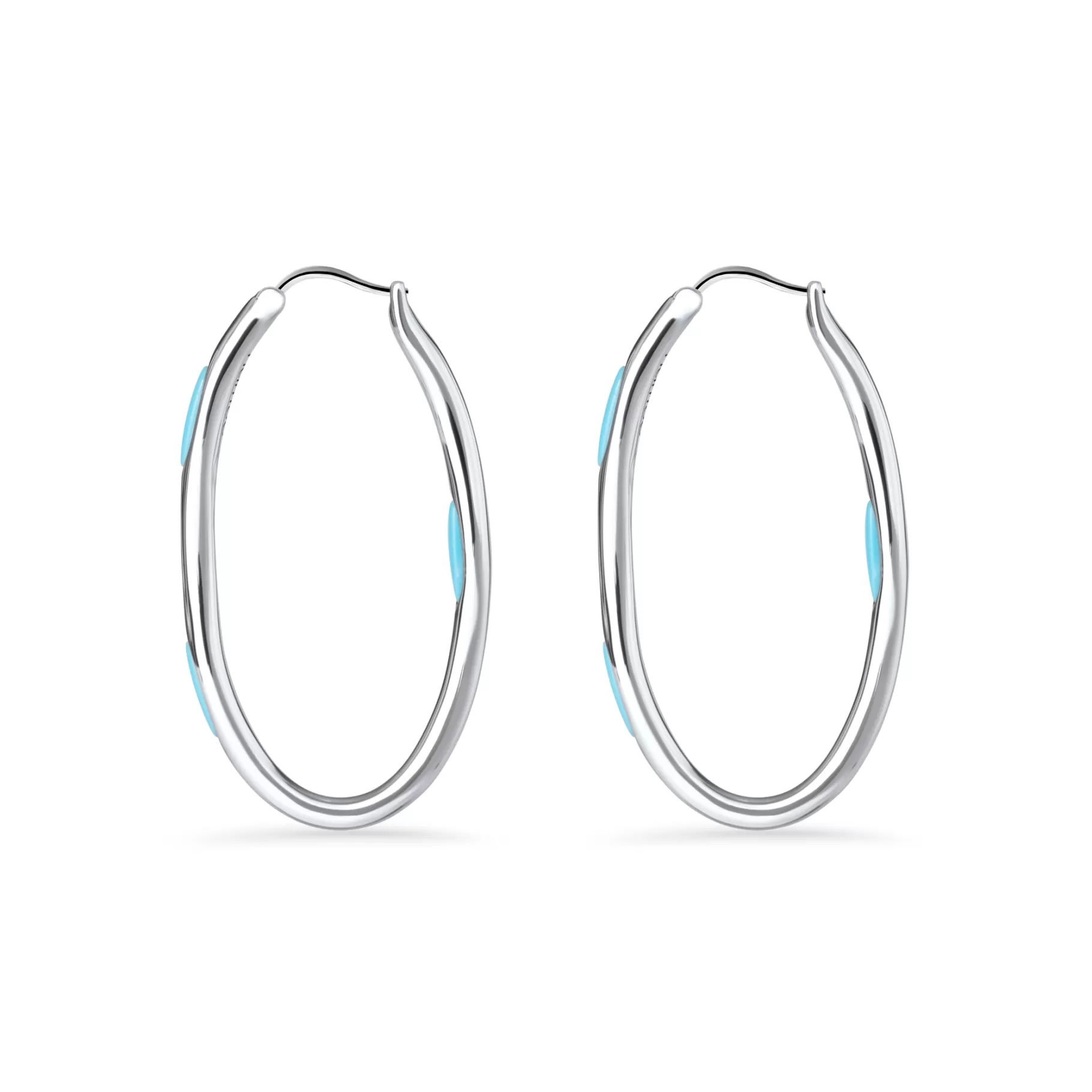 Hot Marina Silver Flow Hoop Earrings Womens Earrings