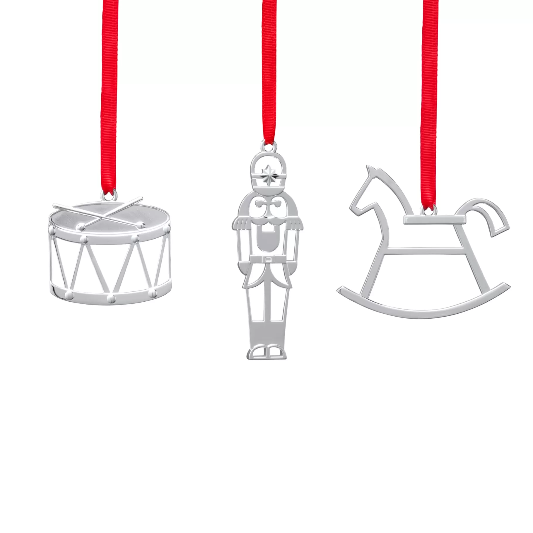Discount Mini Ornament Set - Rocking Horse, Drum, Nutcraker (Set Of 3) Shop All Decor