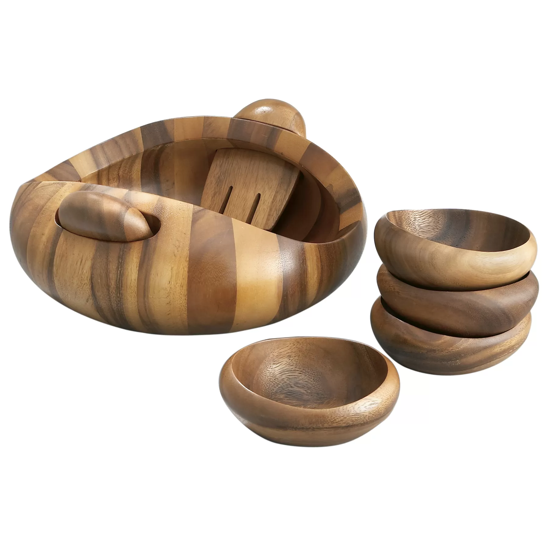 Discount Pebble 7-Piece Salad Set Salad Bowls