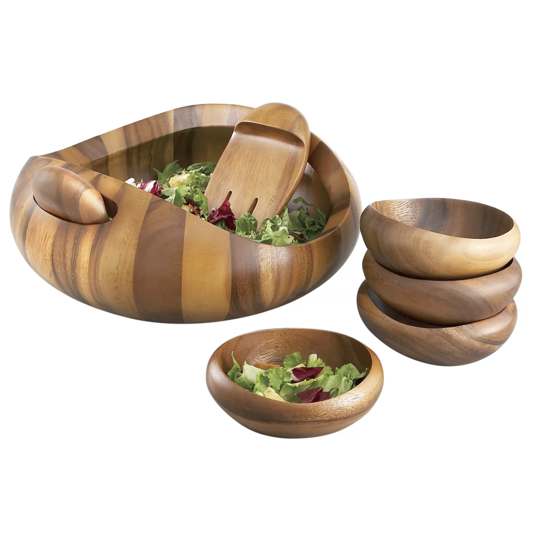 Discount Pebble 7-Piece Salad Set Salad Bowls