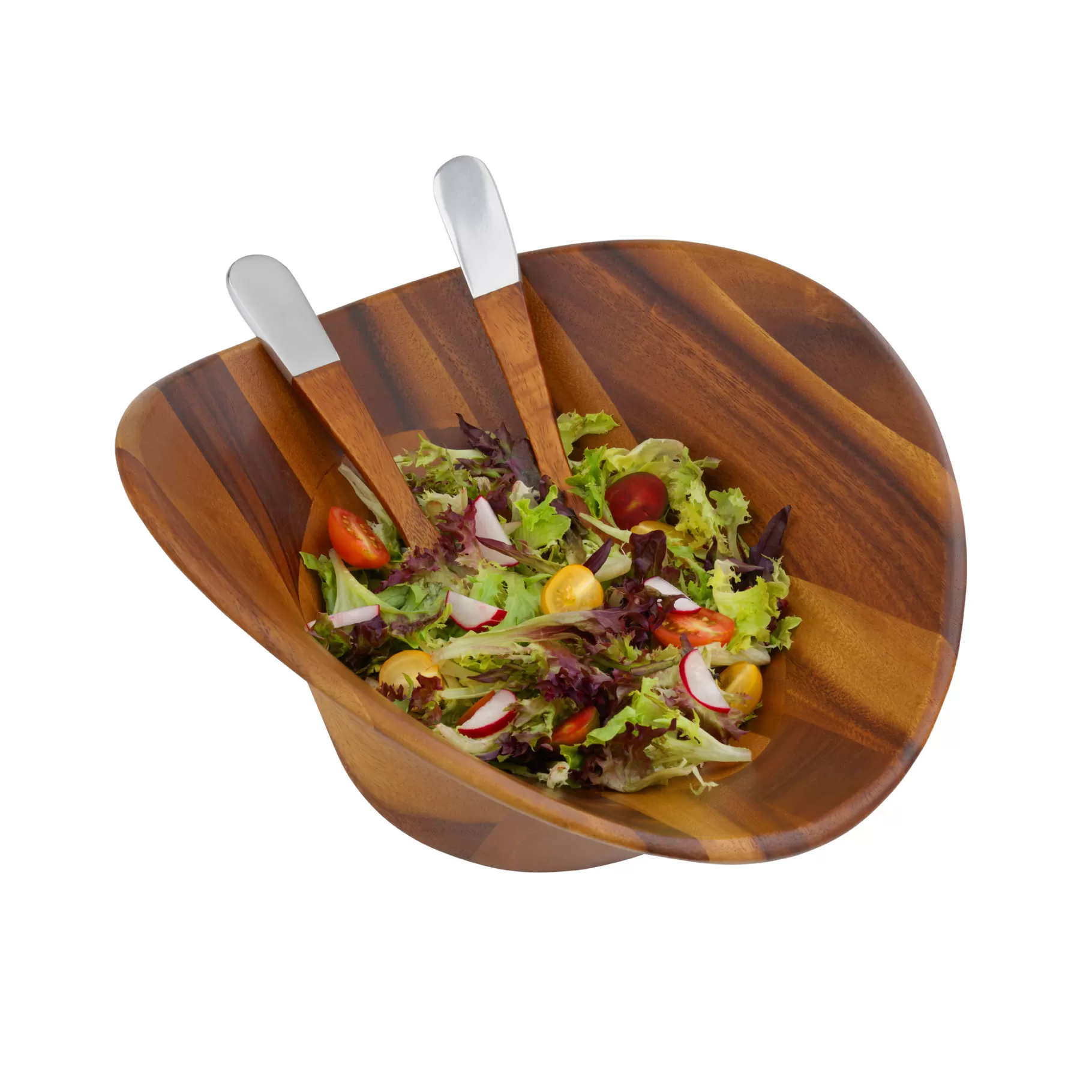 Cheap Ripple Salad Bowl W/ Servers Salad Bowls