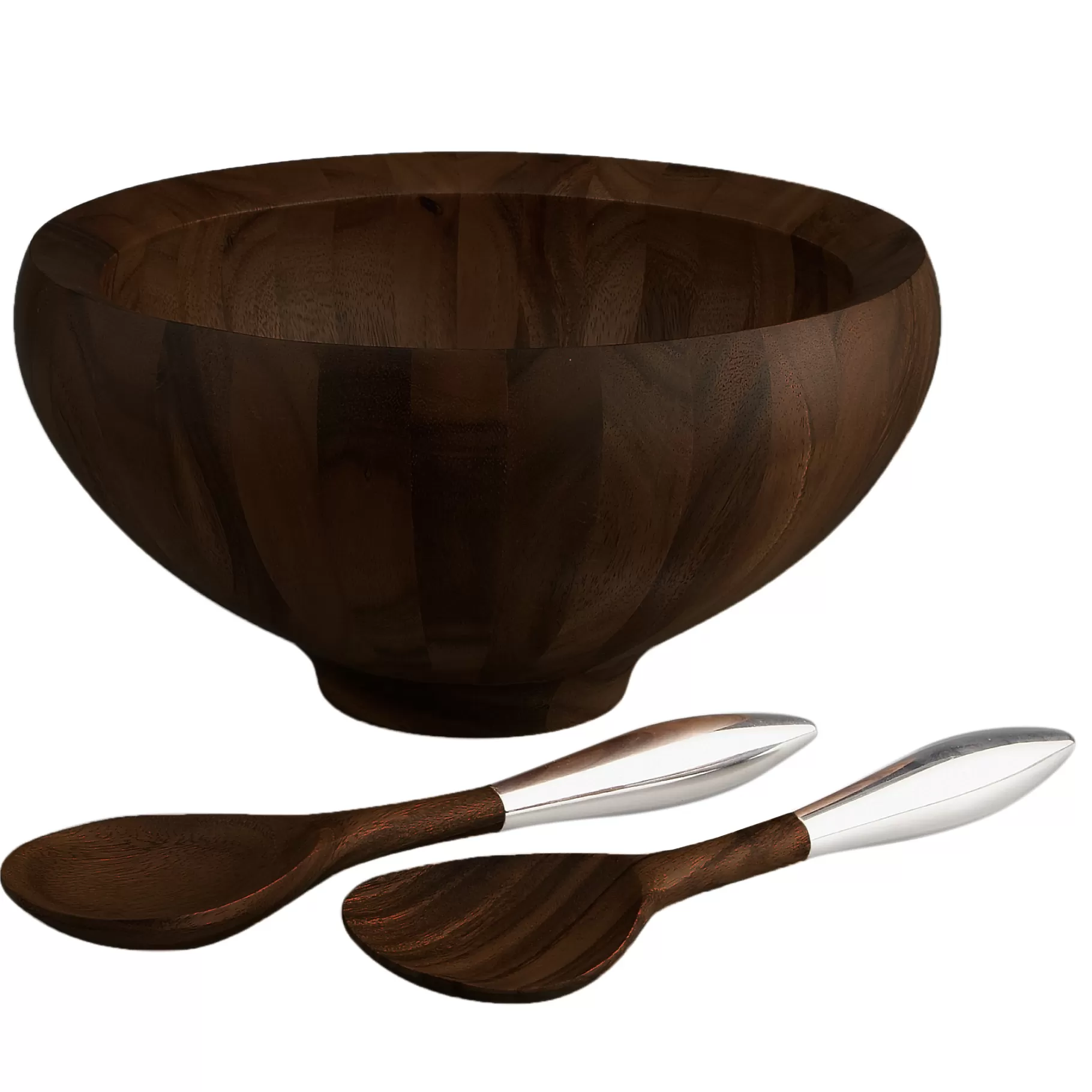 Best Yaro Salad Bowl W/ Servers - Espresso Salad Bowls